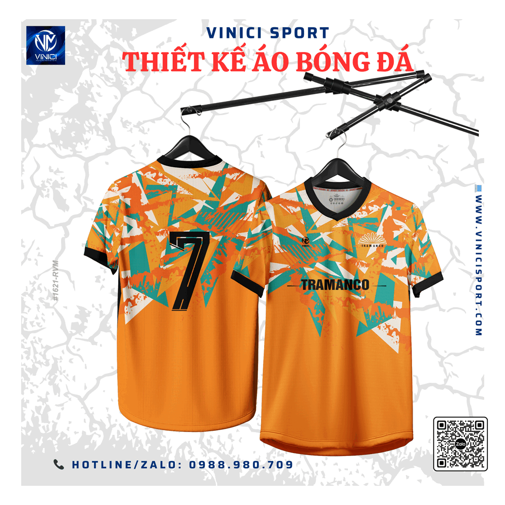 Áo Bóng Đá Thiết Kế Màu Cam