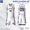 Áo Bóng Rổ Thiết Kế Trắng Violet Sáng Tạo Nổi Bật