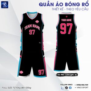 Áo Bóng Rổ Đen Viền Neon Thiết Kế Theo Yêu Cầu – Độc Đáo & Cá Tính