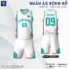 Áo Bóng Rổ Trắng Xanh Neon HA PRO - Thiết Kế Hiện Đại, Năng Động
