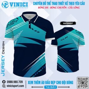 Áo Cầu Lông Thiết Kế Polo Nam HAP000837 Xanh Navy Năng Động