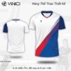 Áo Cầu Lông Thiết Kế Nữ Nam VINICI VNC0808 Màu Trắng Năng Động