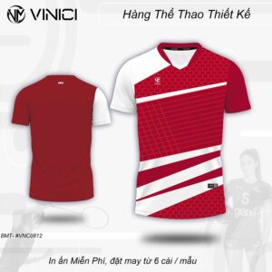 Áo Cầu Lông Thiết Kế VINICI VNC0812 - Đỏ Đô Năng Động