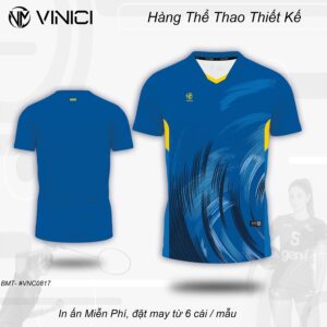 Áo Cầu Lông Thiết Kế VINICI Xanh Dương VNC0817-14