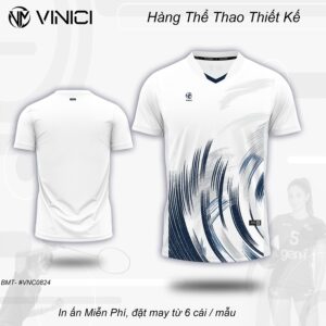 Áo Cầu Lông Thiết Kế Trắng VNC0824 – Vẻ Đẹp Hiện Đại & Năng Động