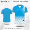 Áo Cầu Lông Thiết Kế VNC0826-14 Xanh Trắng Năng Động