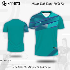 Áo Cầu Lông Thiết Kế VINICI VNC0829-13 - Xanh Ngọc Lam Năng Động