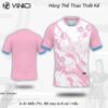 Áo Cầu Lông Thiết Kế VNC0841-13 - Hồng Pastel nghệ thuật