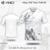 Áo Cầu Lông Thiết Kế Trắng Họa Tiết Trừu Tượng VNC0843-13