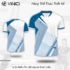 Áo Cầu Lông Thiết Kế VINICI VNC0853-13 Trắng Xanh Năng Động