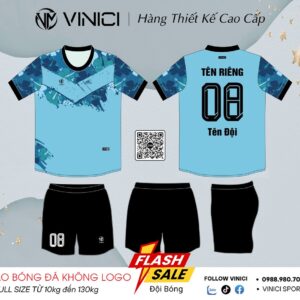 Áo Bóng Đá Không Logo VINICI BD08003 – Xanh Dương Năng Động