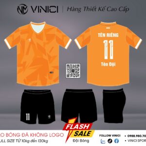 Áo Bóng Đá Thiết Kế BD08007 Màu Cam Năng Động - Dành Cho Đội Nhóm