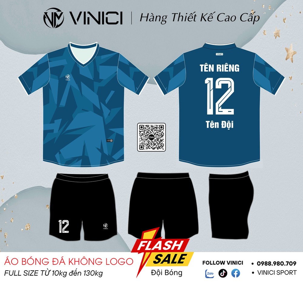 Áo bóng đá BD08008 màu xanh navy đậm - thiết kế đẹp cho đội bóng