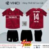 Áo Bóng Đá Thiết Kế BD08010 Màu Đỏ Đô - Tinh Thần Chiến Đấu Mạnh Mẽ