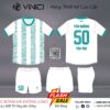 Áo bóng đá không logo Trắng Xanh Ngọc BD08019 thiết kế nghệ thuật, trẻ trung
