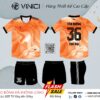 Áo bóng đá thiết kế BD08028 màu cam loang vân đá