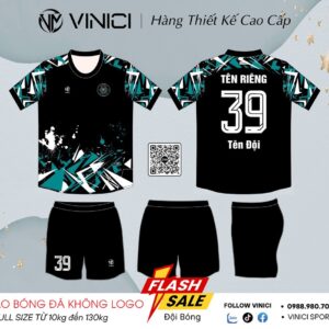 Áo Bóng Đá Thiết Kế BD08029 Màu Đen Unisex Sang Trọng & Năng Động