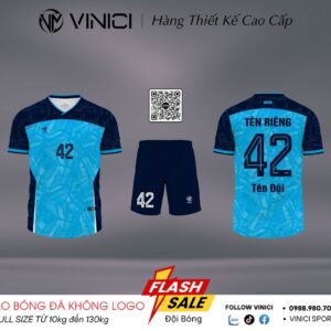 Áo Bóng Đá Thiết Kế BD08031 Màu Xanh - Thoáng Khí, Cá Tính & Hiện Đại