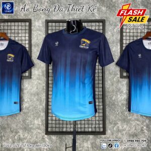 Áo Bóng Đá Thiết Kế Xanh Navy Gradient - Mẫu Áo Thể Thao Năng Động