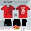 Áo Đá Banh Đỏ Phối Đen Thiết Kế BD08027 – Đậm Chất Nam Tính, Cá Tính Và Mạnh Mẽ