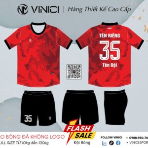 Áo Đá Banh Đỏ Phối Đen Thiết Kế BD08027 – Đậm Chất Nam Tính, Cá Tính Và Mạnh Mẽ