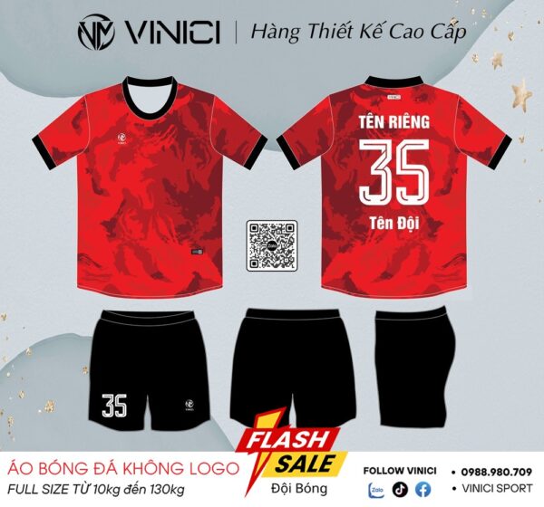 Áo Đá Banh Đỏ Phối Đen Thiết Kế BD08027 – Đậm Chất Nam Tính, Cá Tính Và Mạnh Mẽ