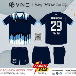 Áo bóng đá thiết kế BD08032 màu tím than phối xanh | Thoáng mát – Full size – Cá nhân hóa